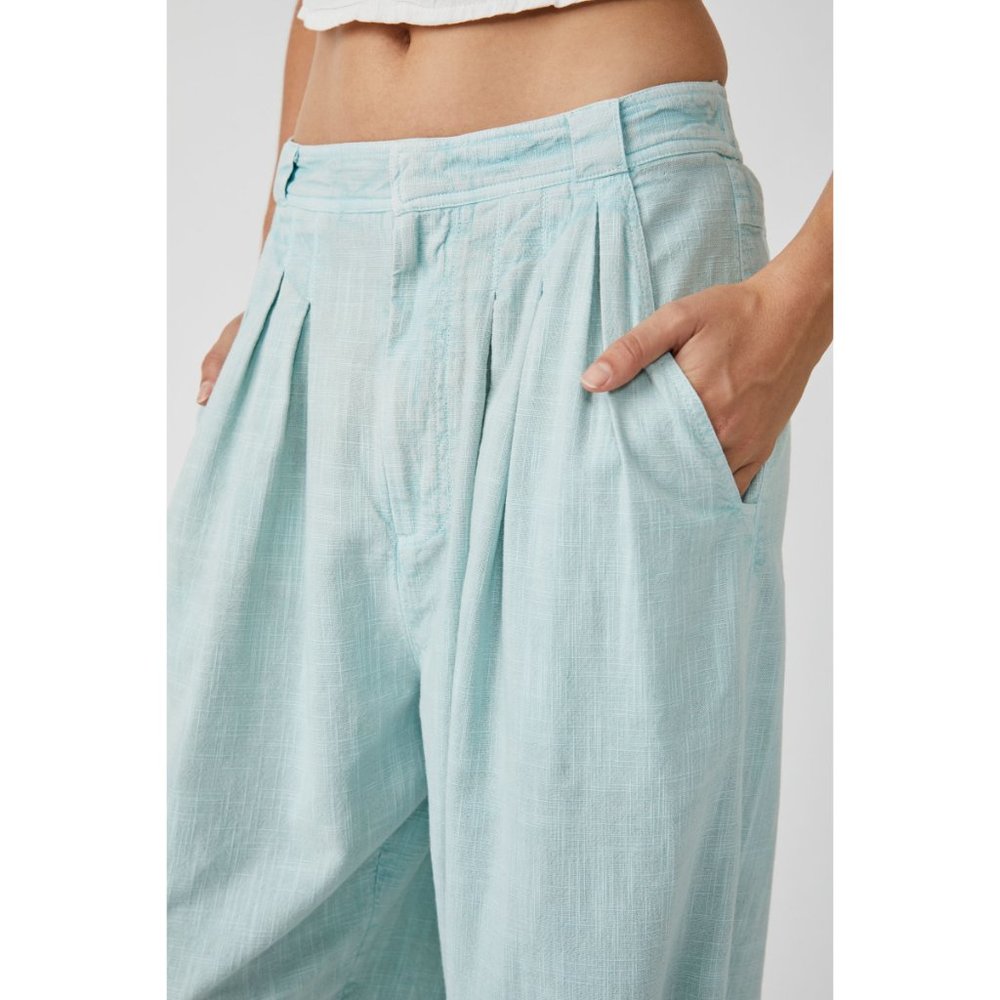 🎉LAST CHANCE🎉 FREE PEOPLE Lotta Love Trousers / Skies - Picture 5 of 10